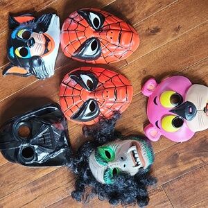 Vintage lot 6 Halloween Masks Ben‎ Cooper